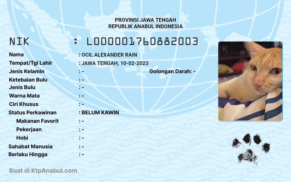 KTP Ocil alexander rain